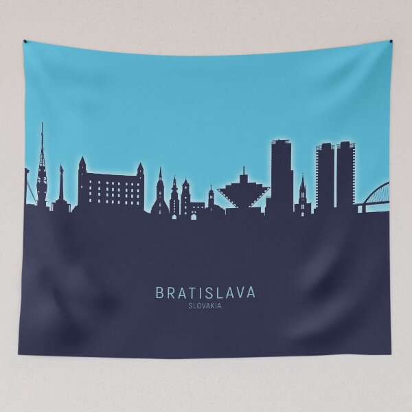 Item preview, Bratislava Slovakia Skyline designed and sold by ArtPrints.