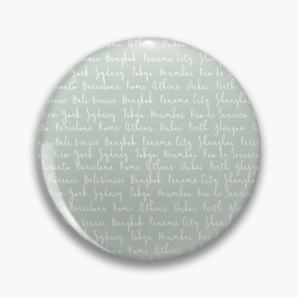 Item preview, World Cities Names In White Script - Travel Theme designed and sold by Primroaddesigns.