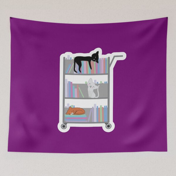 Item preview, Cats on Library Cart designed and sold by SubtleSplit.