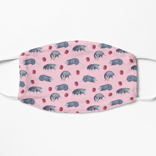watercolor possums pattern Mask