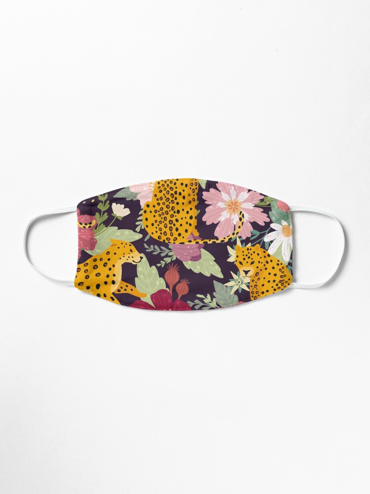 Alternate view of floral leopard Mask