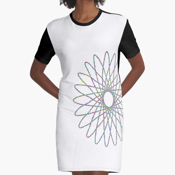 spirograph Graphic T-Shirt Dress