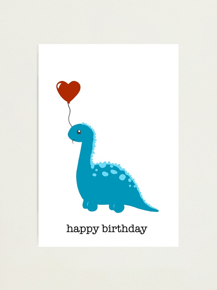 Impression Photo Joyeux Anniversaire Dino Par Tilly Scribbles Redbubble