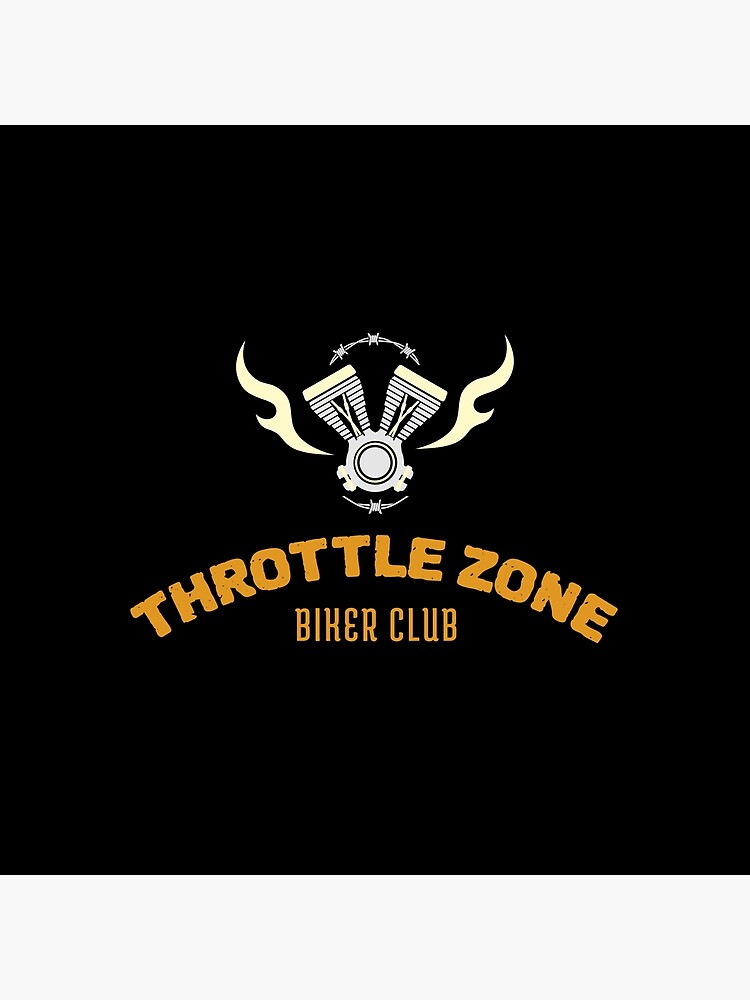 "Throttle Zone Biker Club logo biker gift" Poster for Sale by