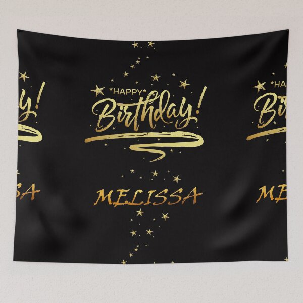 Item preview, HAPPY BIRTHDAY MELISSA : Unique & Special Gift that Customs on your Personal Name with an Enjoying & Lovely Design designed and sold by roji-world-shop.