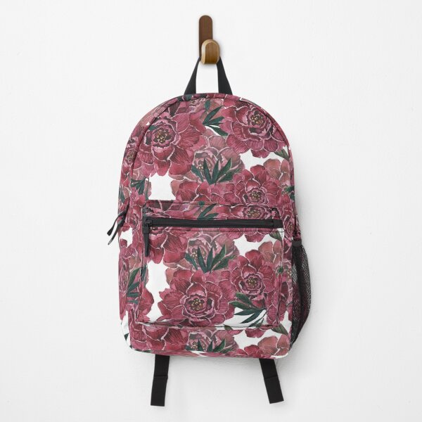 seamless handdrawn pattern PEONY Backpack