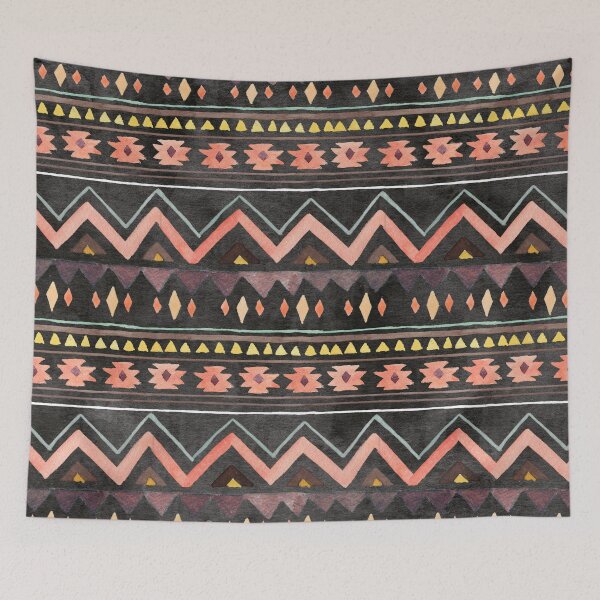 Item preview, southwest inspired pattern in black  designed and sold by Lisa Casineau.