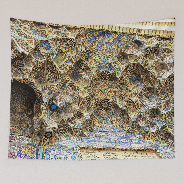 Item preview, Nasir-al-Molk Mosque Entrance Door Tile Mosaic Ceiling, Shiraz designed and sold by worldways.