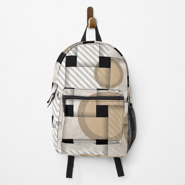 Item preview, Weave Black and Beige Circle Pattern with Spots and Arrows designed and sold by KALEIDOSCOPE UK.
