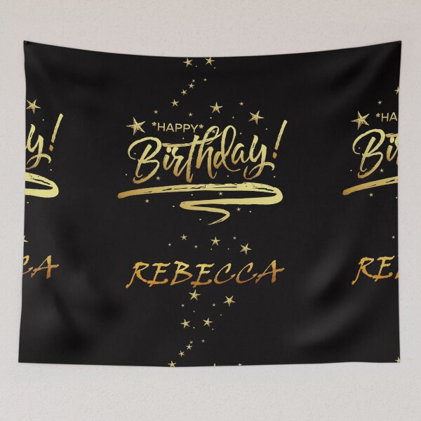 Item preview, HAPPY BIRTHDAY REBECCA : Unique & Special Gift that Customs on your Personal Name with an Enjoying & Lovely Design designed and sold by roji-world-shop.