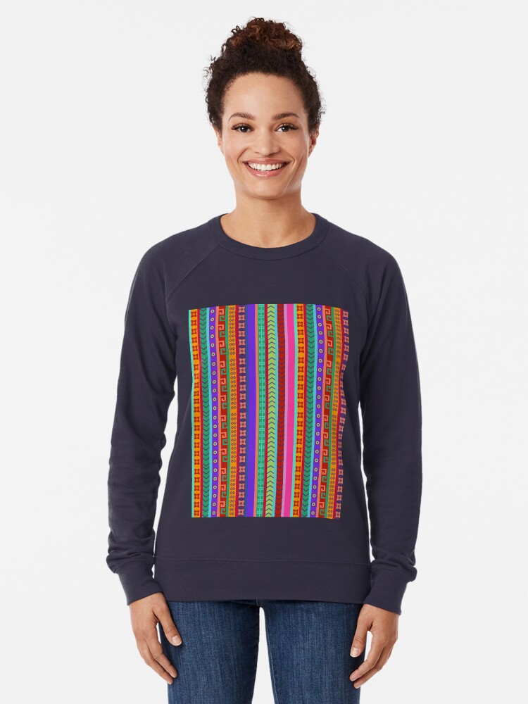 Ethnic Peruvian Motif Striped Pattern