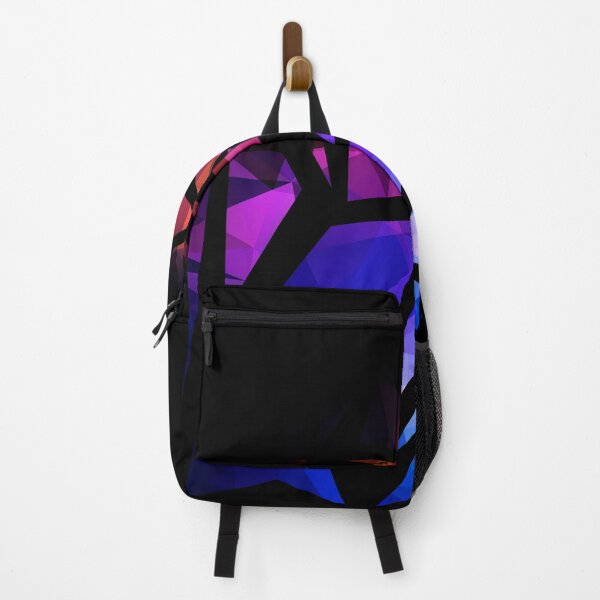 Item preview, Abstract print of triangles polygon print. Bright dark design colors designed and sold by fuzzyfox.