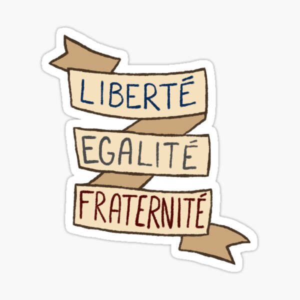 jeu d'autocollants de la révolution française- liberté, egalité, fraternité Sticker