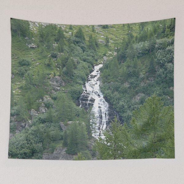 Artikelvorschau, Alpental Valley River Wasserfall Alpengebirgslandschaft entworfen und verkauft von Anna Lemos.