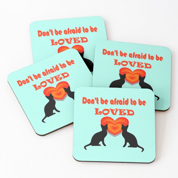 Item preview, Don't be afraid to be LOVED. A pair of cats designed and sold by helenkaiy.