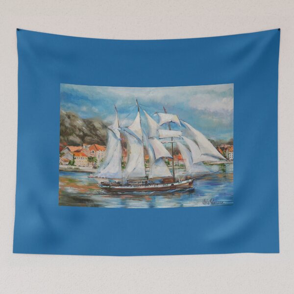 Item preview, Beautiful Brigantine, under the white sails. designed and sold by Elena Reutova.