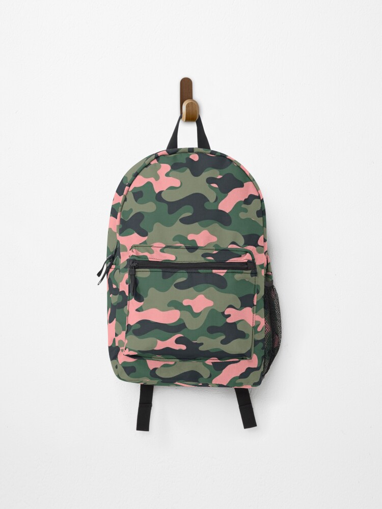 Pink hotsell camouflage backpack