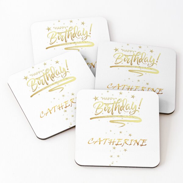 Item preview, HAPPY BIRTHDAY CATHERINE : Unique & Special Gift that Customs on your Personal Name with an Enjoying & Lovely Design designed and sold by roji-world-shop.