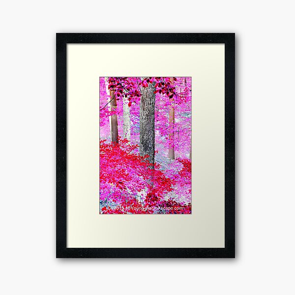 Red Forest Framed Art Print