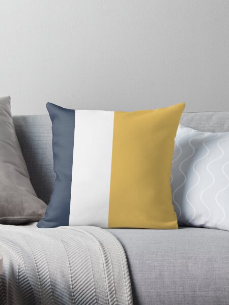 Item preview, Modern Minimal Colorblock Squash Yellow, Cream and Navy Linen designed and sold by BeatrisVeres.