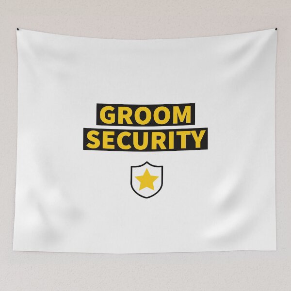 Item preview, GROOM SECURITY - FUNNY - WEDDING - TSHIRTS - COOL GROOM STUFF designed and sold by Tropical Blood.