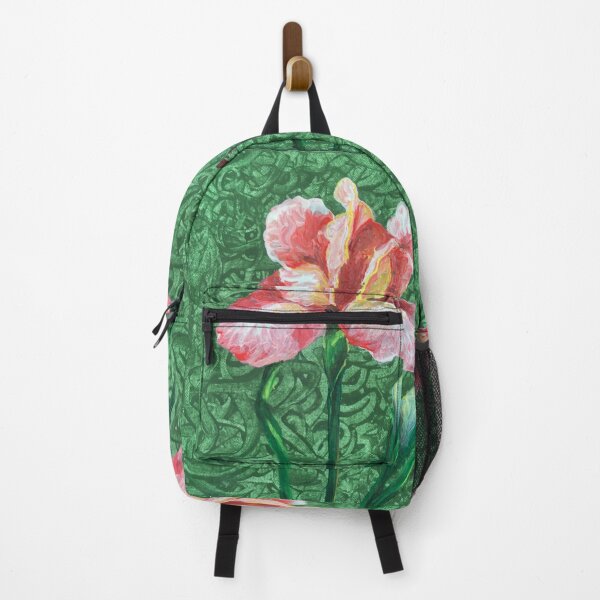 Item preview, Pink Iris Flower in Green Background - Original work series designed and sold by baudrillier.