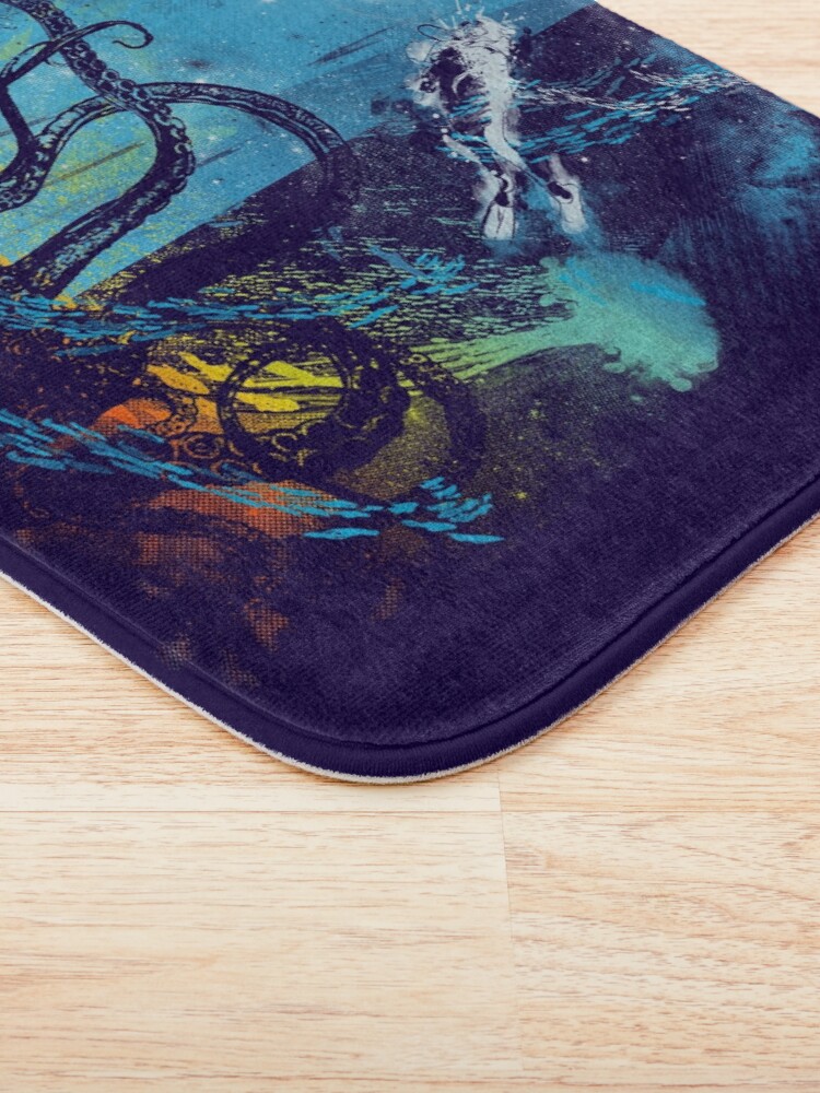 Alternate view of diving danger Bath Mat