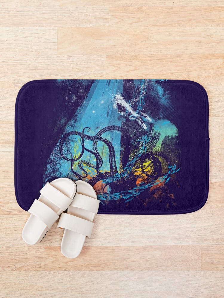Alternate view of diving danger Bath Mat