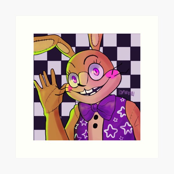 Model GT - Fnaf x Mega Man Glitchtrap Art Print for Sale by