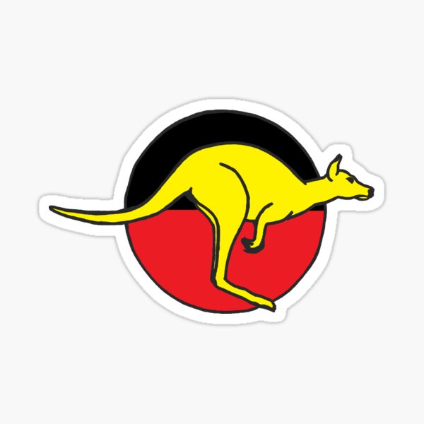 Item preview, Kangaroo Leaping - Aboriginal Colours designed and sold by swaguire.