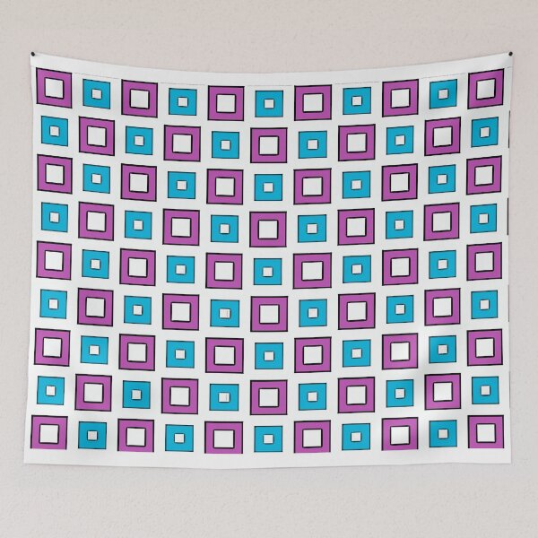 Item preview, Repeating Squares Pattern abstract in blue and purple designed and sold by Kybruno's Creations.