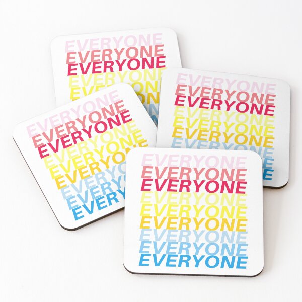Item preview, EVERYONE in text in Pansexual Pride Colors  designed and sold by savrarr8.