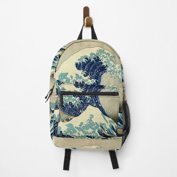 Hokusai, The Great Wave off Kanagawa, Japan, Japanese, Wood block, print. Backpack