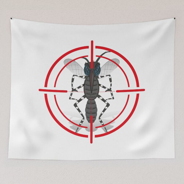 Item preview, Nature, Aedes Aegypti Mosquito with stilt sights signal or target, Front. Ideal for informational and institutional related sanitation and care designed and sold by LucianoCosmo.