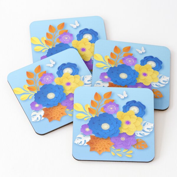 Item preview, Blue White And Pink Paper Flower designed and sold by noirty.