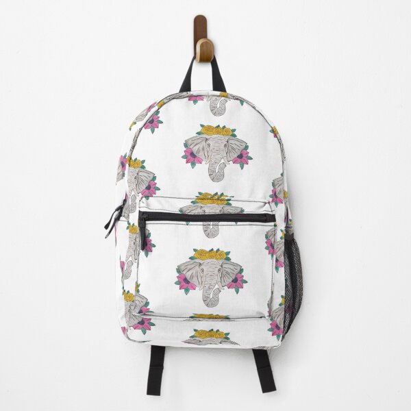 Item preview, Elephant with flowers designed and sold by MammaPanda.