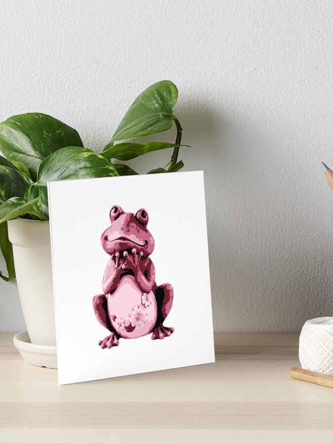 Pink frog on a white … — image created in Shedevrum