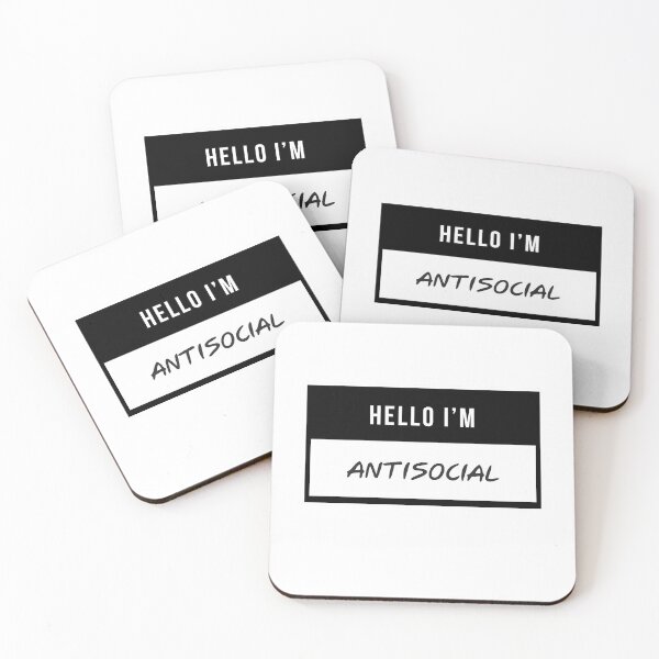 Item preview, HELLO I'M ANTISOCIAL - BLACK designed and sold by SarahConH.