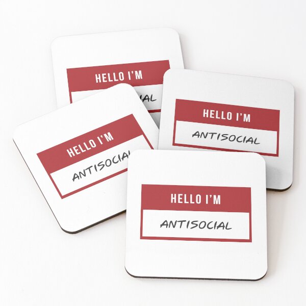 Item preview, HELLO I'M ANTISOCIAL - RED designed and sold by SarahConH.