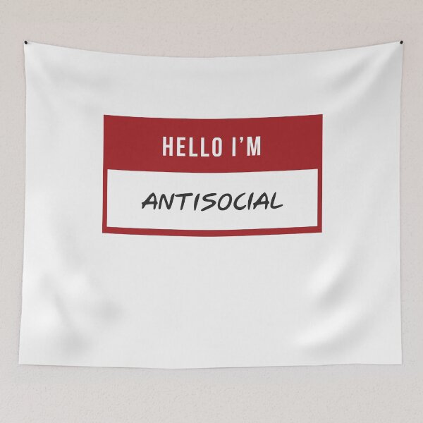 Item preview, HELLO I'M ANTISOCIAL - RED designed and sold by SarahConH.