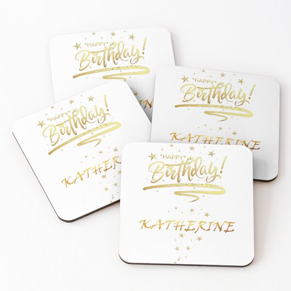 Item preview, HAPPY BIRTHDAY KATHERINE : Unique & Special Gift that Customs on your Personal Name with an Enjoying & Lovely Design designed and sold by roji-world-shop.