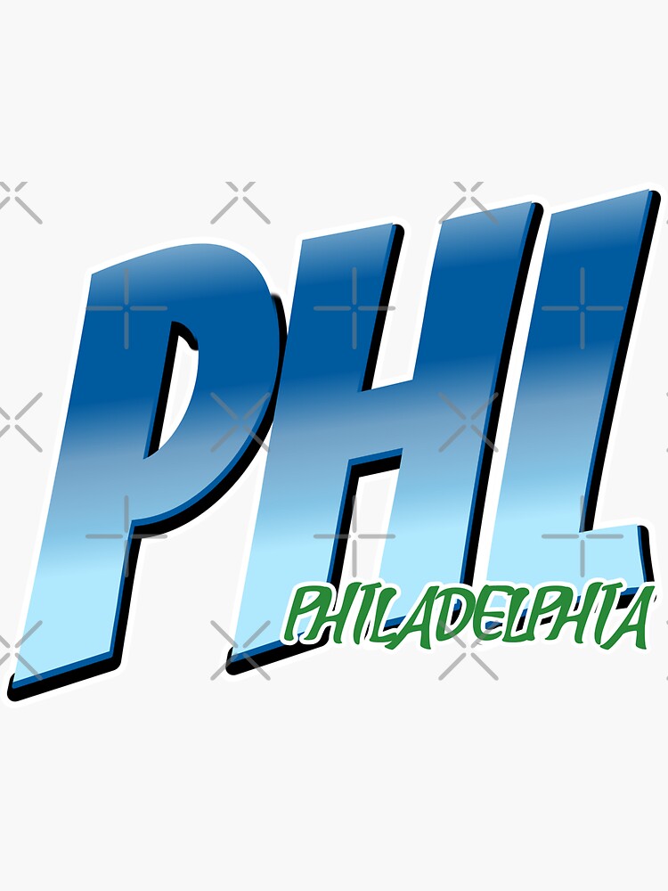 Phl Philadelphia Iata Airport Code Sticker By Multistoriedog