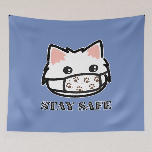 Item preview, Stay Safe Dog - Muddy Paw Prints Mask designed and sold by LilFurKids.