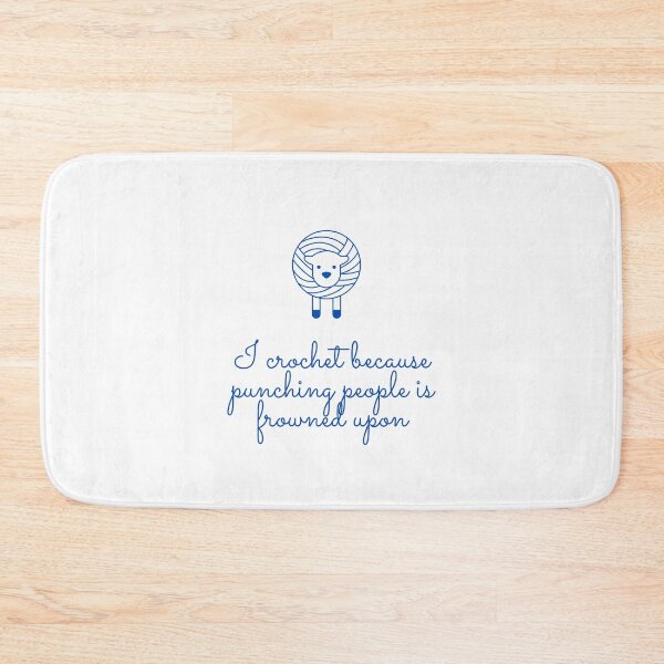 Item preview, I crochet because punching people is frowned upon! designed and sold by angieanguk.