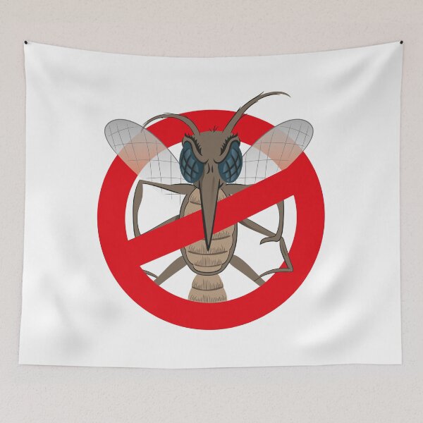 Item preview, Nature, Mosquito stilt with prohibited sign, front. Ideal for informational and institutional related sanitation and care designed and sold by LucianoCosmo.