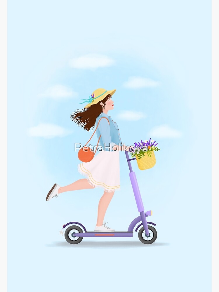 Girl on a kick scooter by PetraHolikova