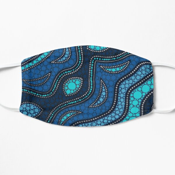 Dot Art Aboriginal Australian Inspired #3 Flat Mask