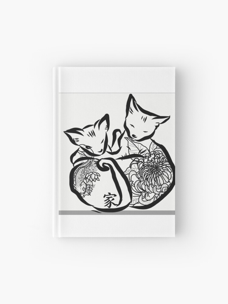 Wynter And Janet Monmon Cat Tattoo Design Hardcover Journal By Hazelmckinnon Redbubble