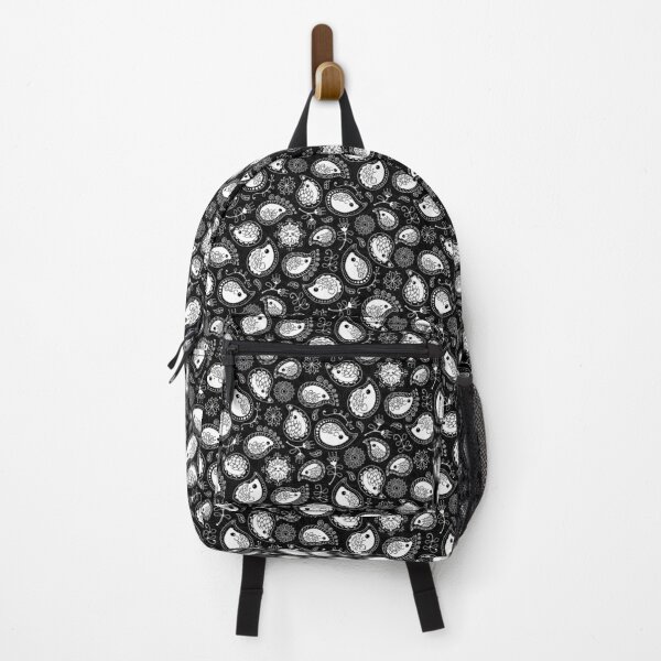 Item preview, Hedgehog Paisley_White and Black designed and sold by miavaldez.