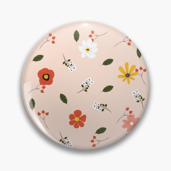 Item preview, Flower Pattern With Red White Yellow and Pink Flowers Graphic illustrations   designed and sold by MerchSpot.